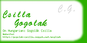 csilla gogolak business card