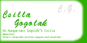 csilla gogolak business card